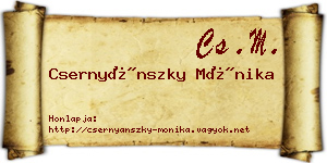 Csernyánszky Mónika névjegykártya