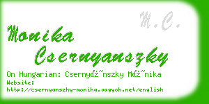 monika csernyanszky business card